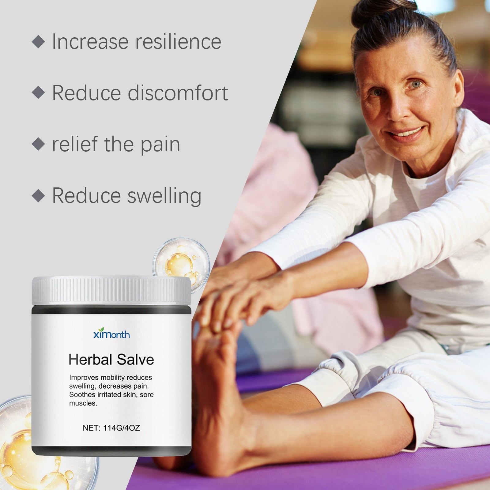 Heal Joints Naturally with Herb Ointment, Relieve Knee & Muscle Soreness ,114g