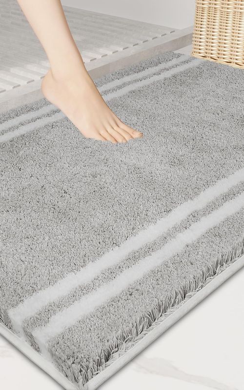 AIESY® Non-Slip Super Absorbent Quick Dry Shaggy Microfiber Bath Mat