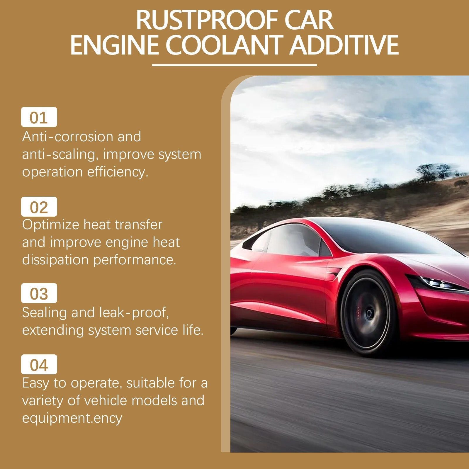 Boost Engine Life with Top-Rated Cooling System Protective Agent, Anti-Corrosion, Anti-Scaling, Automotive Protection ,300ml