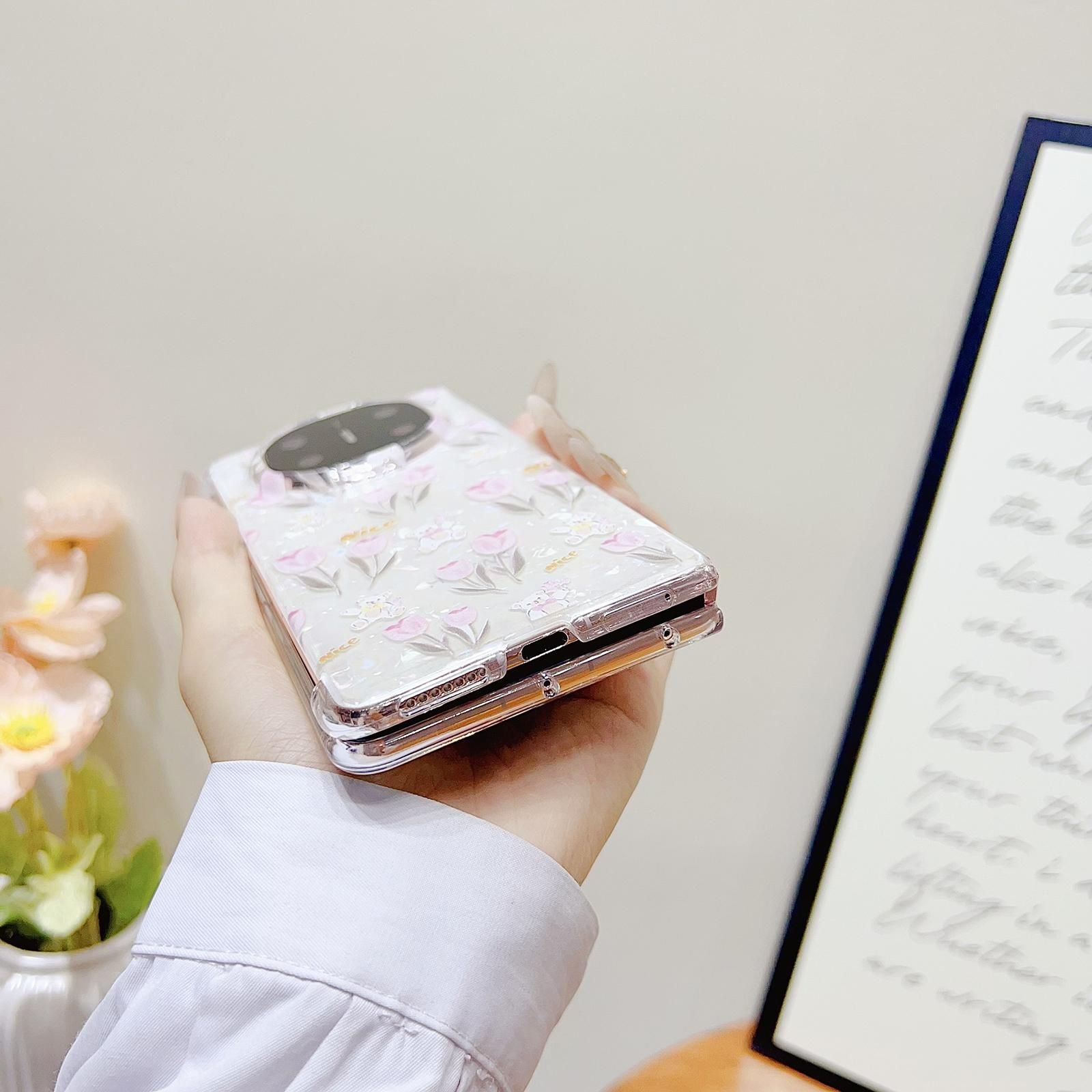 Flower Pattern PC Case For Huawei Mate X5