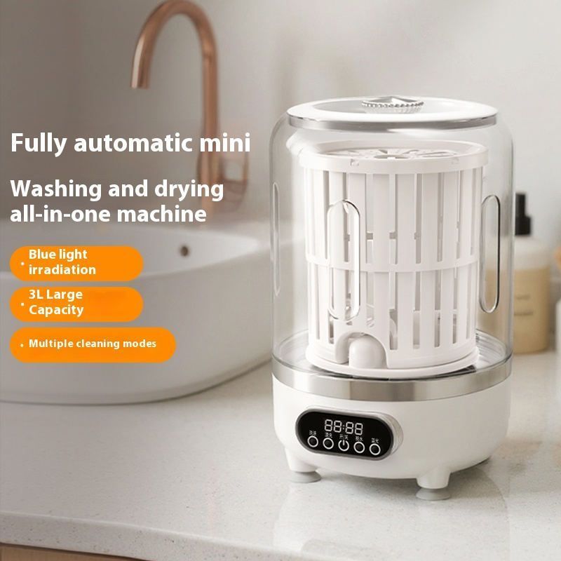3 in 1 Portable Mini Washing Machine 3L with Digital Display for Baby Clothes Underwear Socks