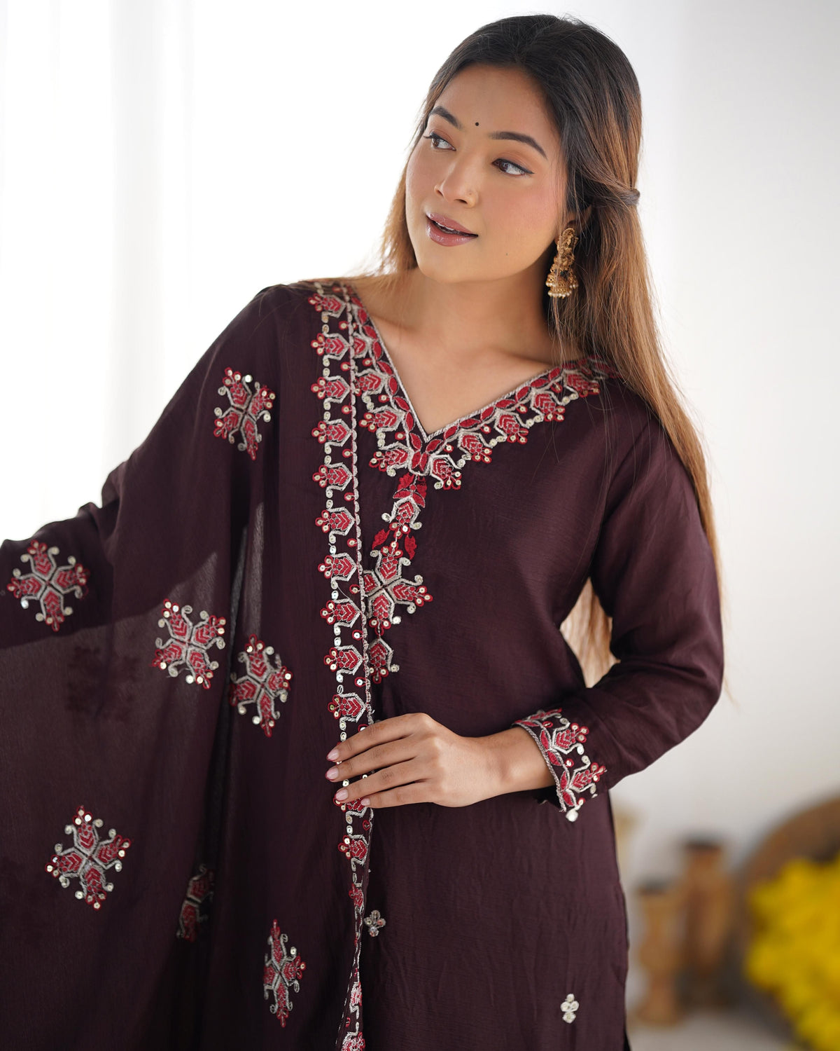 Fab Zone Women’s Designer Party Wear Look Top-Bottom And Beautiful Dupatta