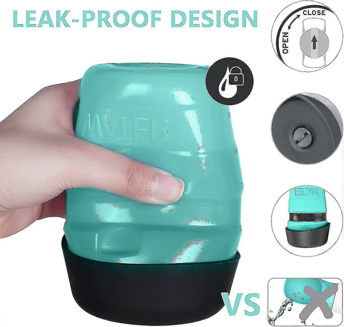 Pet Water Bottle For Dogs, Dog Water Bottle Foldable, Dog Travel Water Bottle, Dog Water Dispenser, Lightweight Convenient For Travel Bpa Free