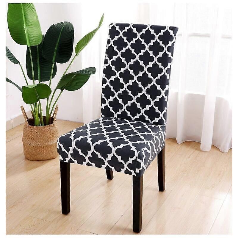 4 Pices Stretch Chair Cover Spandex Printed Seat Cover Set