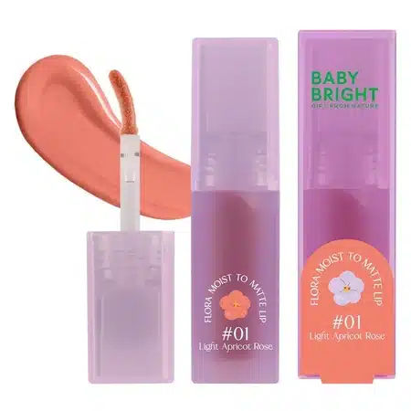 Flora Moist to Matte Lip 3g Baby Bright (M) #01 Light Apricot Rose