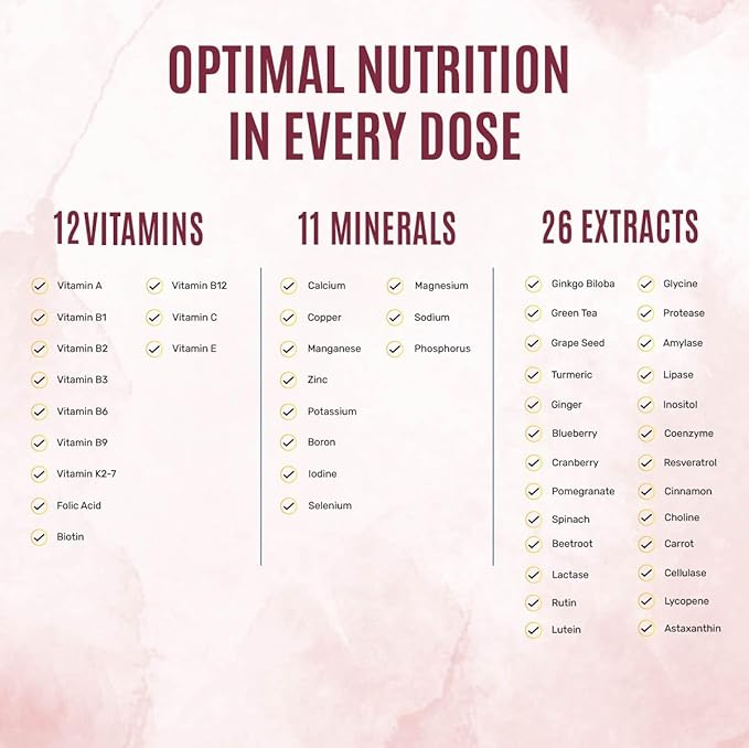 WOW Life Science متعدد الفيتامينات للنساء - كبسولات نباتية 60 حبة - مع فيتامين أ، لوتين وليكوبين