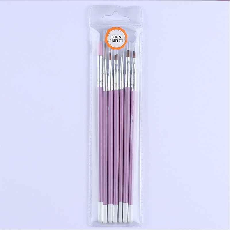 7pcs Nail Art Brush Set Nail Painting Design Acrylic UV Gel Brushes Liner Pen