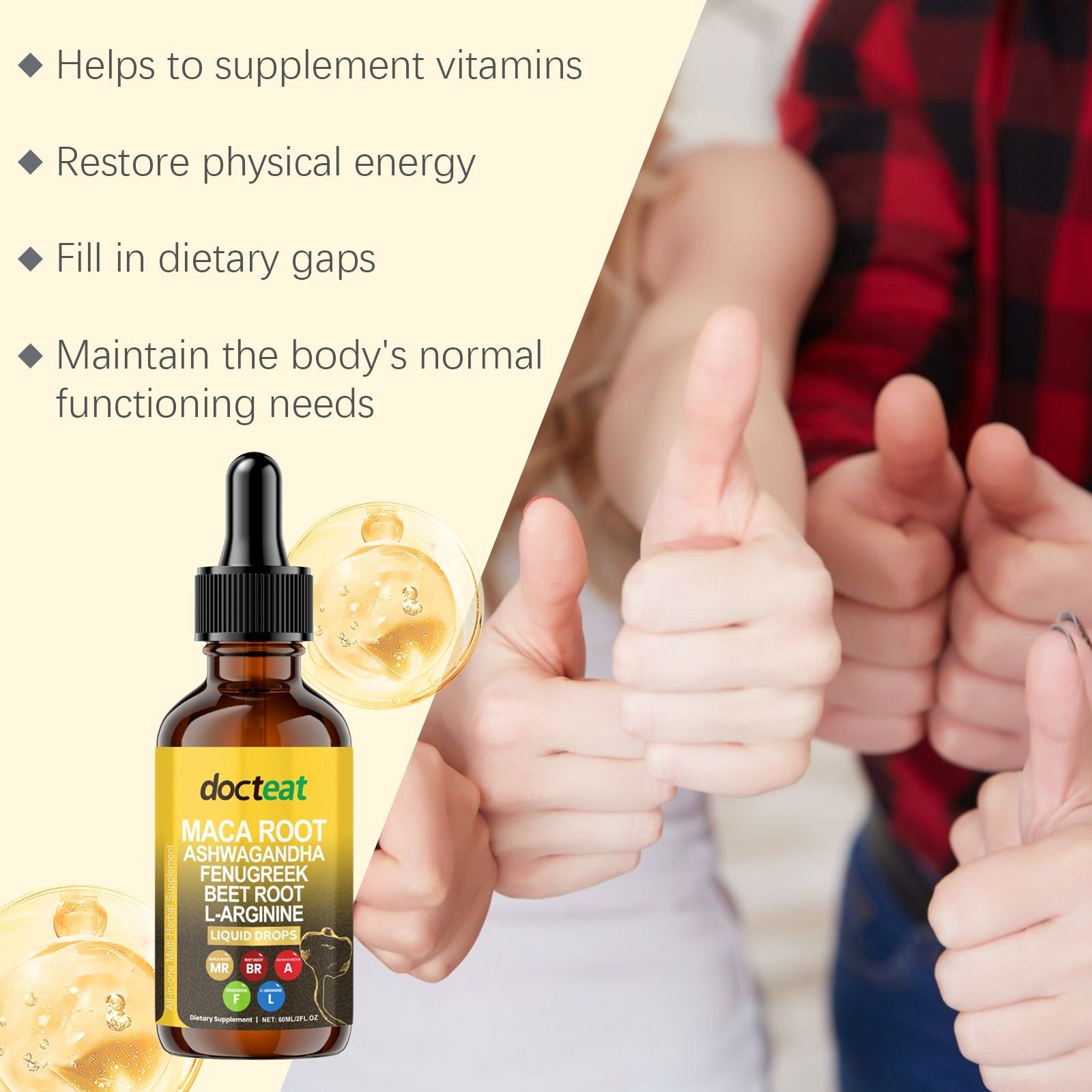Boost Your Body Care, Daily Energy & Muscle Endurance with Drops ,60ml