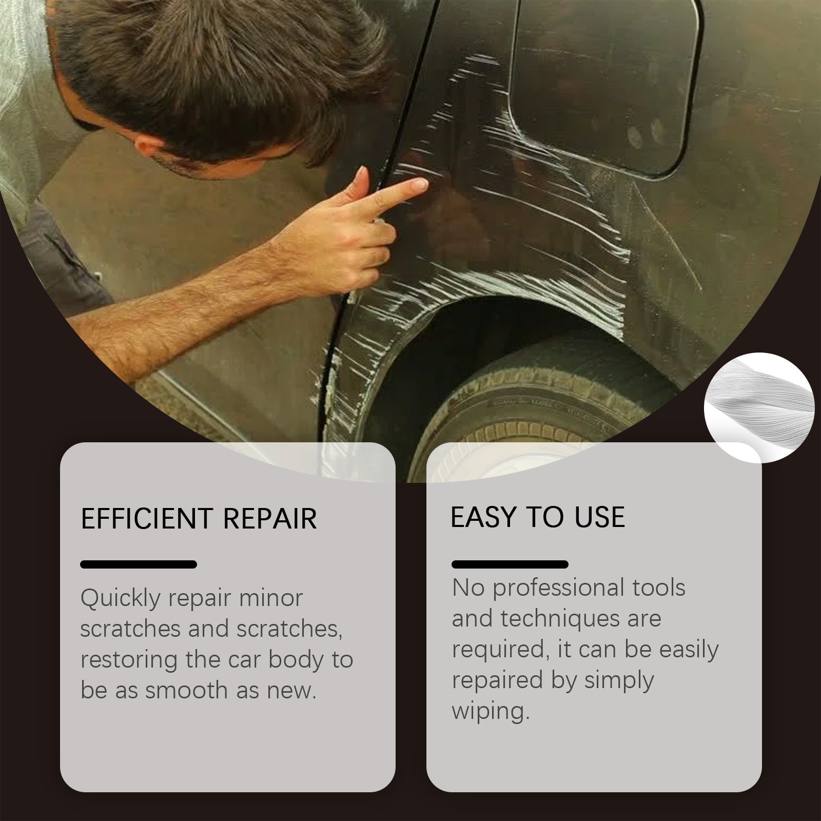Car Cleaning Nano Scratch Repair Cloth, Quick Auto Paint Touch Up, Decontamination Polishing ,12 pieces