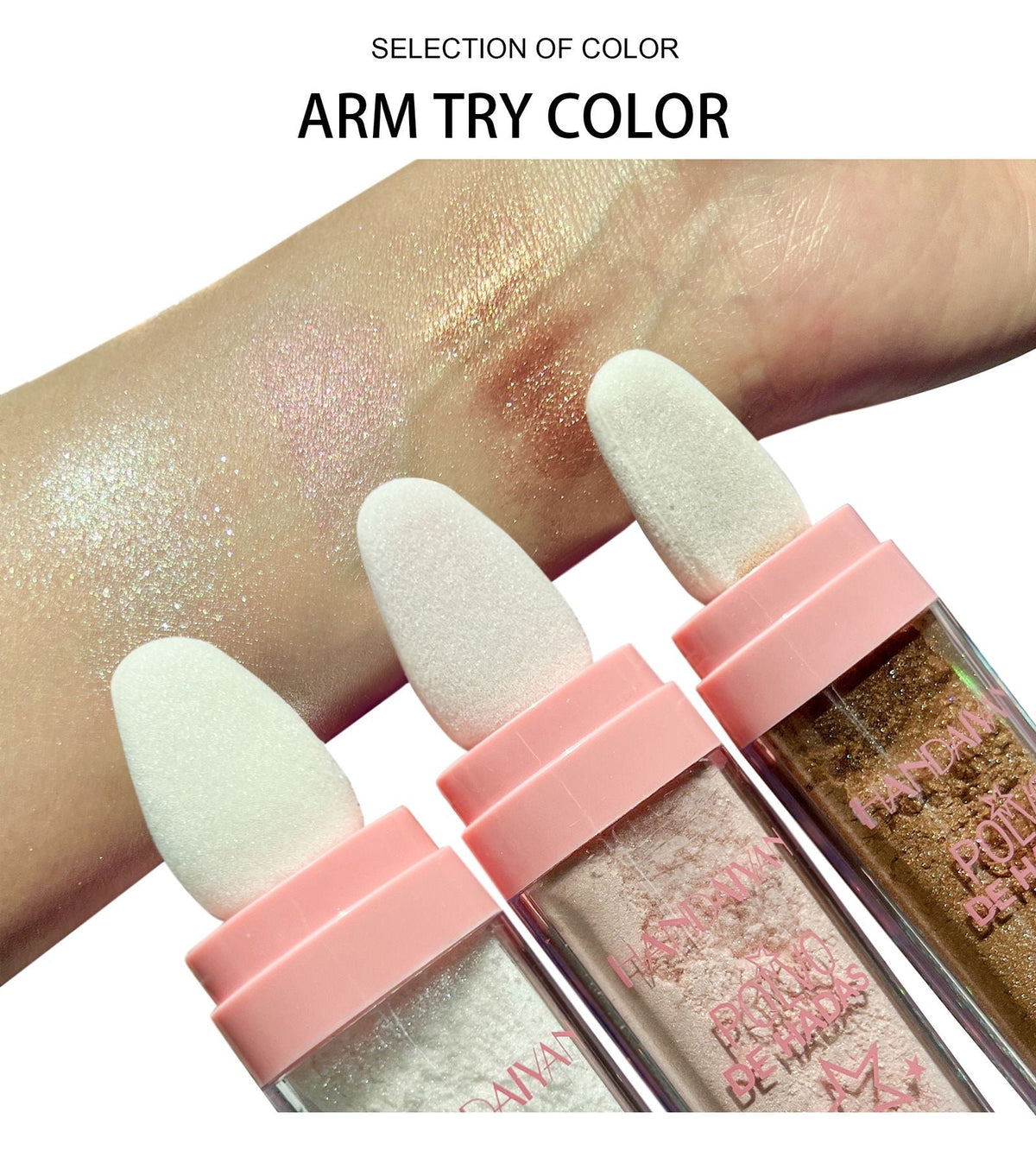 3Pcs Highlighter Stick Fairy Highlighter Patting Powder Makeup For Face Body