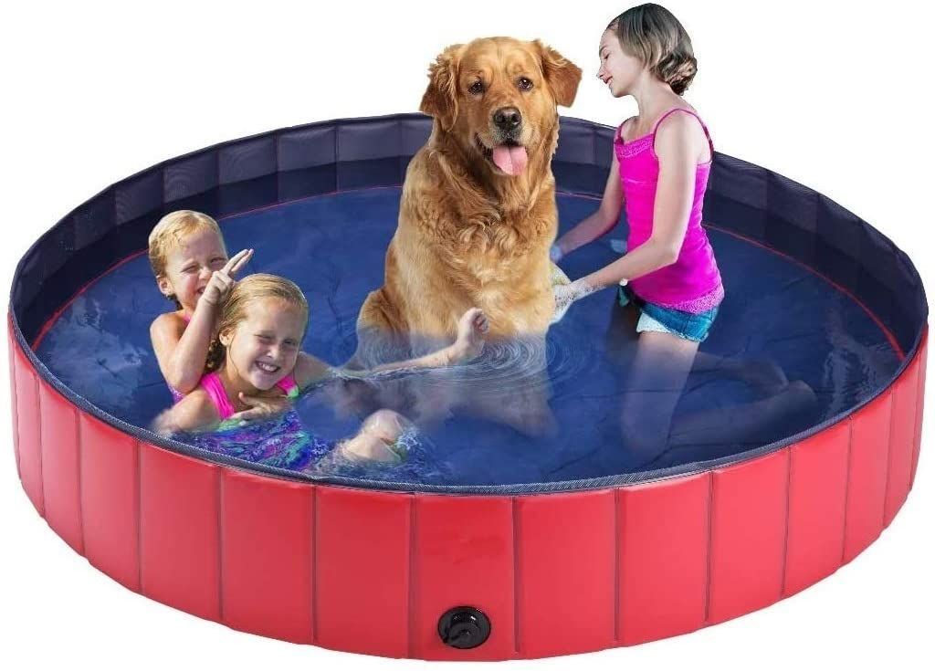 Fodable Dog Swimming Pool Pet Bathing Tub Kiddie Pool Leakproof Water Pool For Outdoor