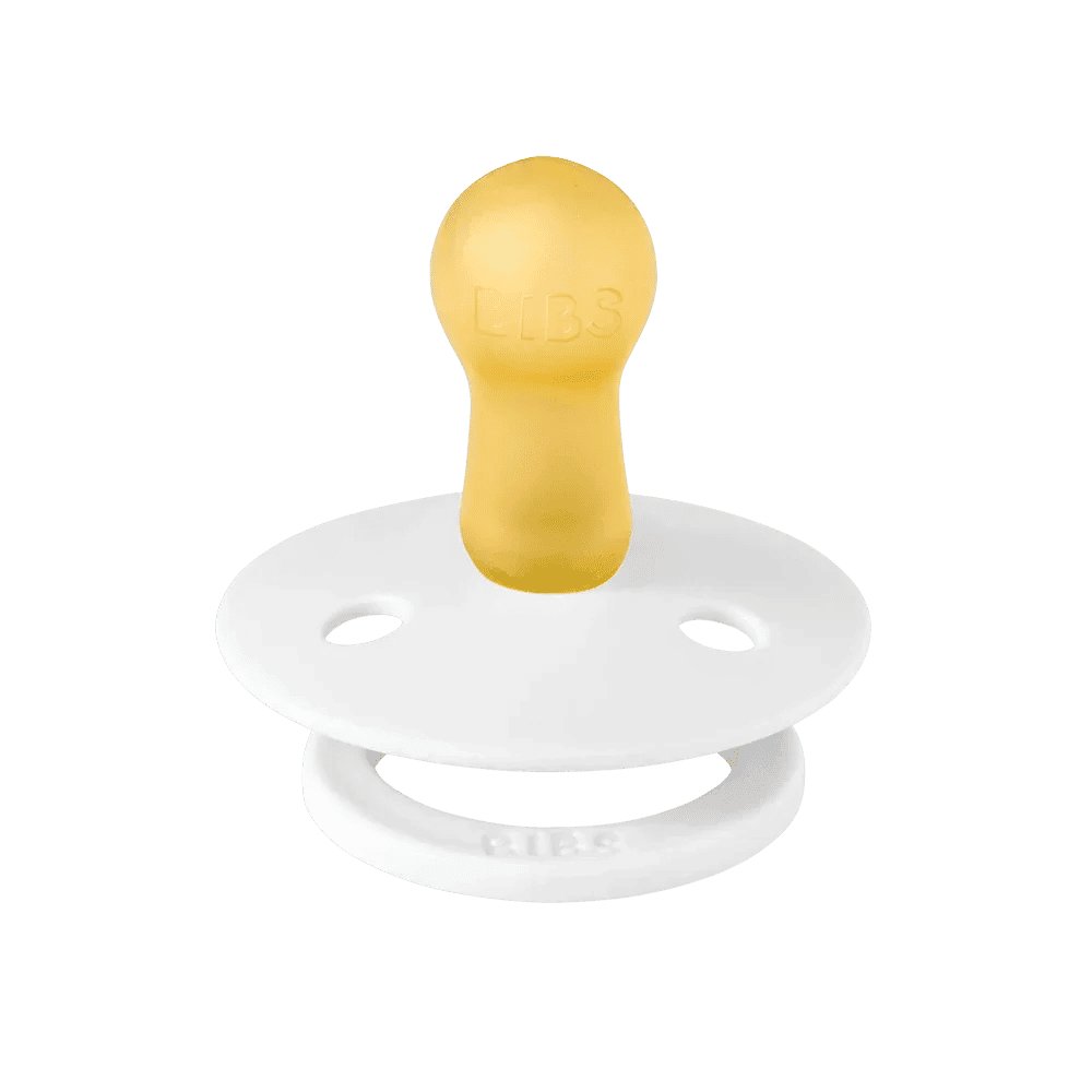BIBS Colour Latex Pacifier - White (Size 1)