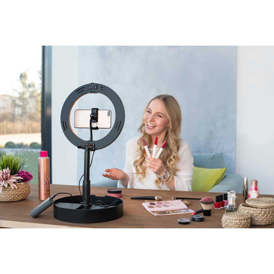 HAMA 4642 SPOTLIGHT102 LED RING LIGHT, FOLDABLE, 10.2"