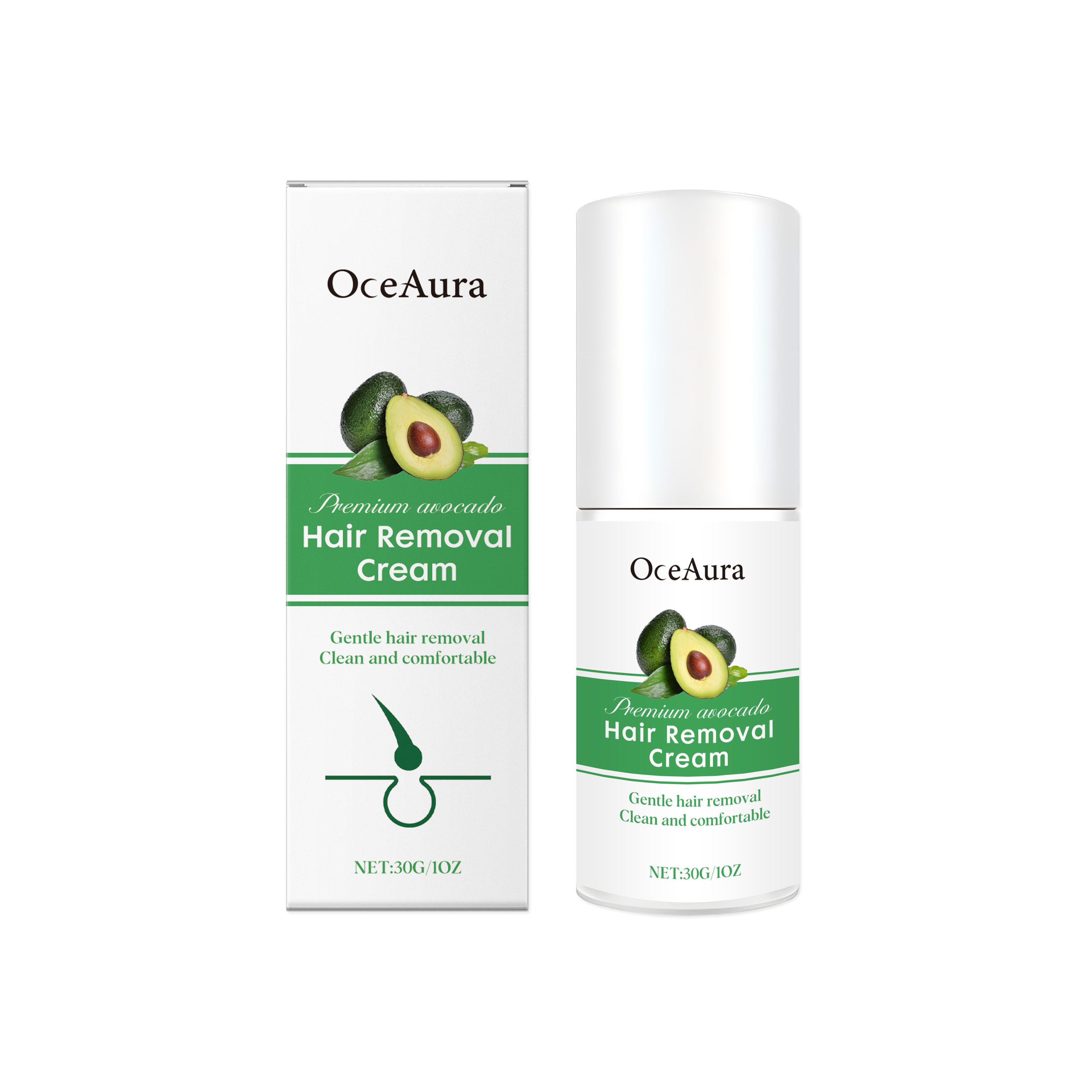 Avocado Depilation Cream, Gentle, Non-Irritating, Smooth Skin, Hair Removal ,30g