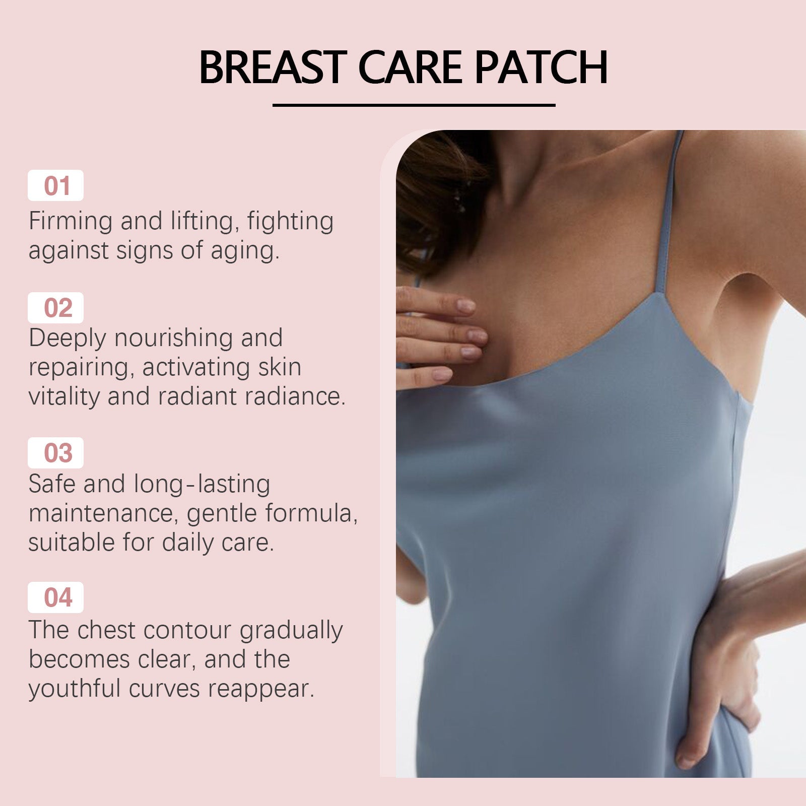 Chest Care Patch, Skin Rejuvenation, Firming, Moisturizing, Anti-Sagging ,4pieces