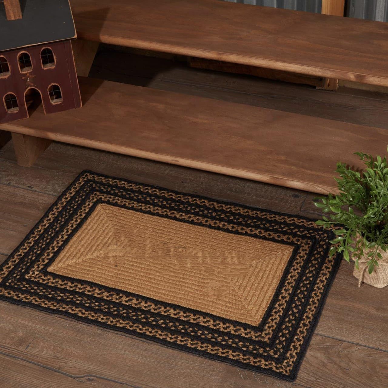 AIESY®  Beautiful Braided Reversible Cotton Area Door Mat For Home