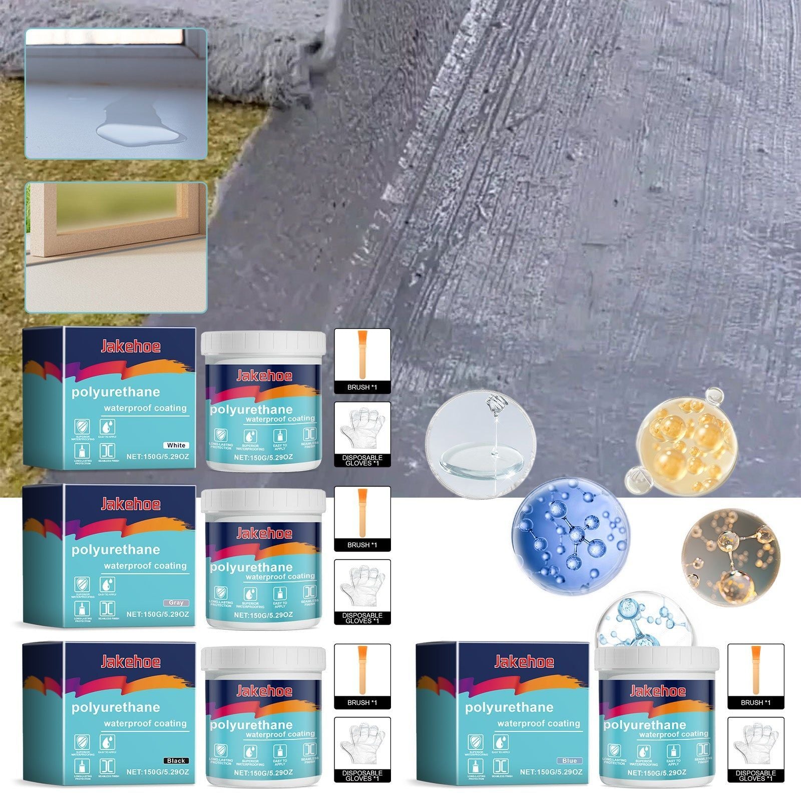 Premium Waterproof and Leak Repair Sealant for Bathroom Roof Windows, Easy DIY, High Adhesion ,1set