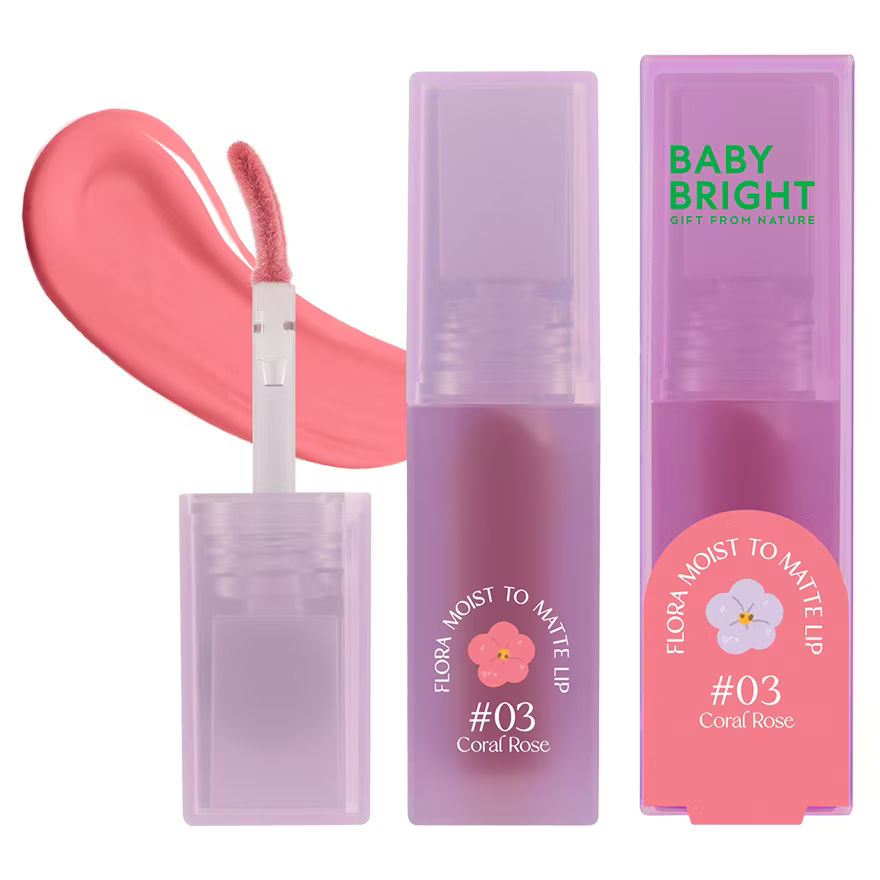 Flora Moist to Matte Lip 3g Baby Bright (M) #03 Coral Rose