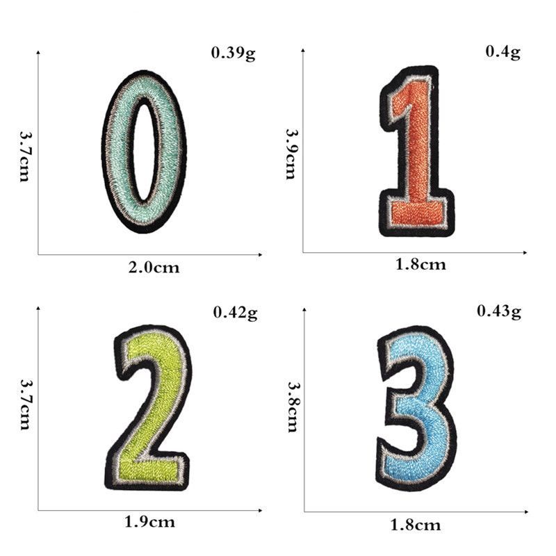 36pcs Letters Iron On Patches Applique Alphabet Numbers Embroidered Patche Stickers