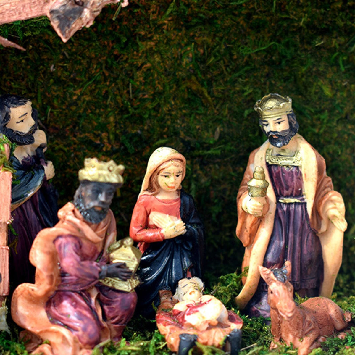 Christmas Nativity Sculpture Jesus Figurine Ornament Xmas Decorations Gift