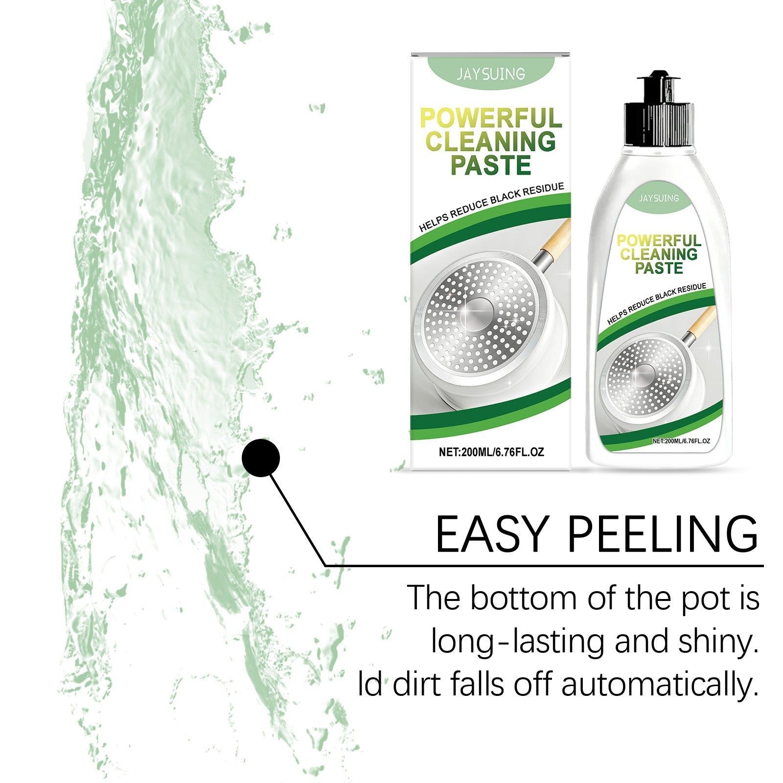 Cookware Cleaning Supplies, Stubborn Stain Remover, Grease Dissolver, Eco-Friendly, Powerful Kitchen Cleaner ,200ml