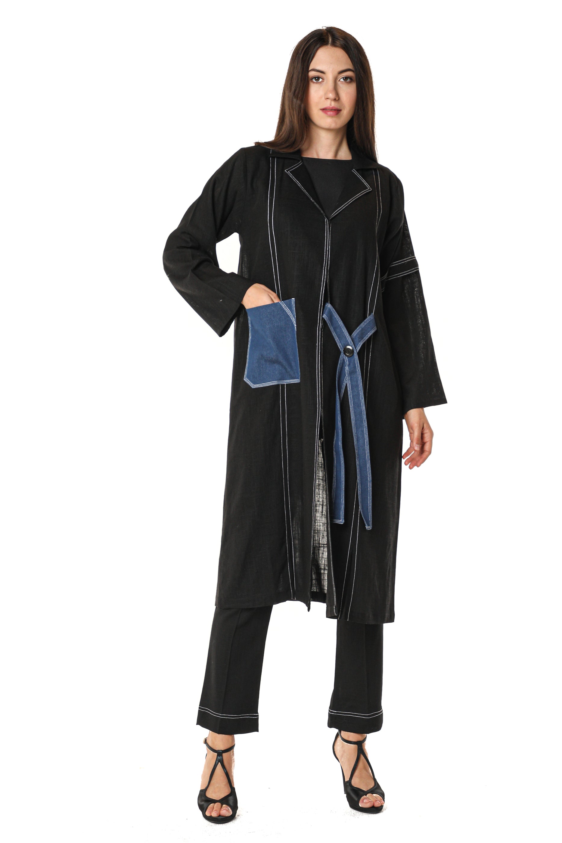 MOiSTREET Navy Denim Pocket  Travel Set