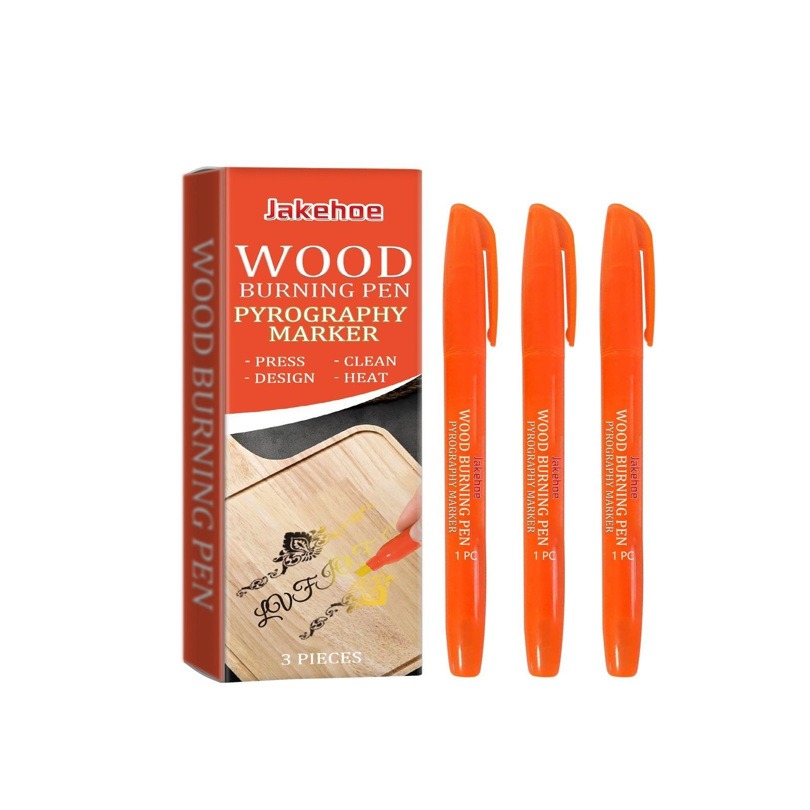 Create Stunning Wood Art with Burn Marker Pen, Pyrography, DIY Craft ,3 pieces