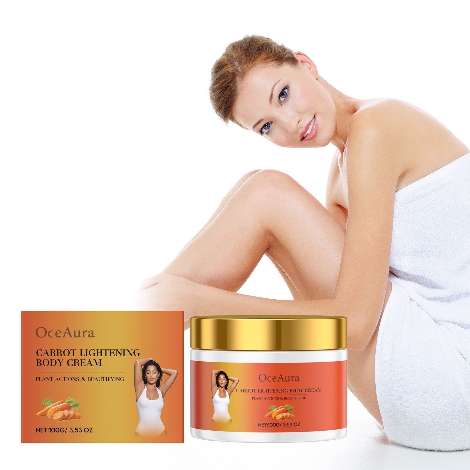 Carrot Moisturizing Body Lotion, Hydrates Skin, Softens, Brightens, Natural Glow ,100g