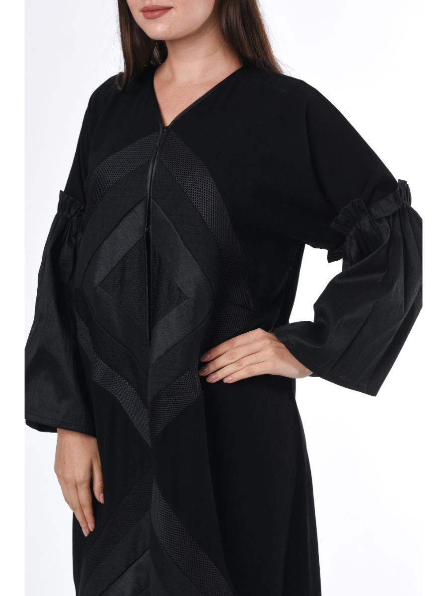 MOiSTREET Black Exotic Abaya