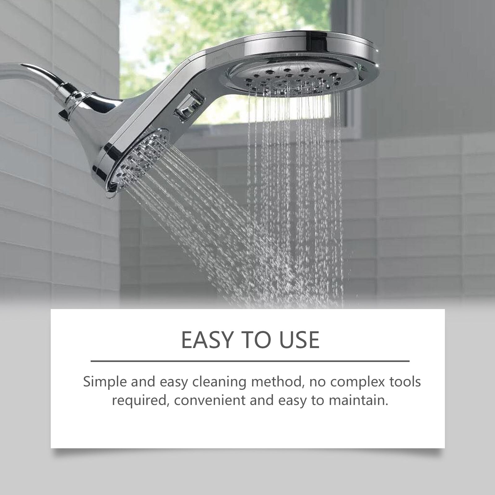 Decontamination Shower Head Cleaner, Remove Scale, Prevent Buildup, Easy to Use ,100ml