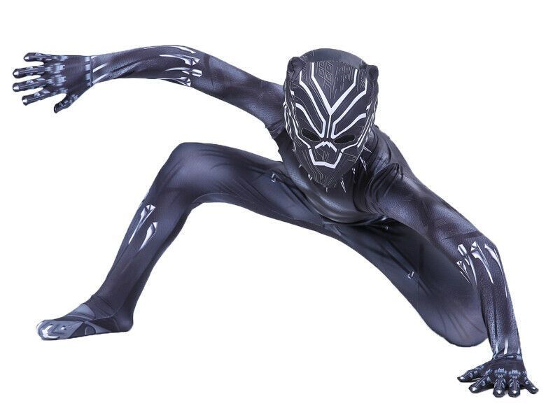 Black Panther Cosplay Suit Kids Halloween Cosplay Costume Superhero Fancy Dress Outfit