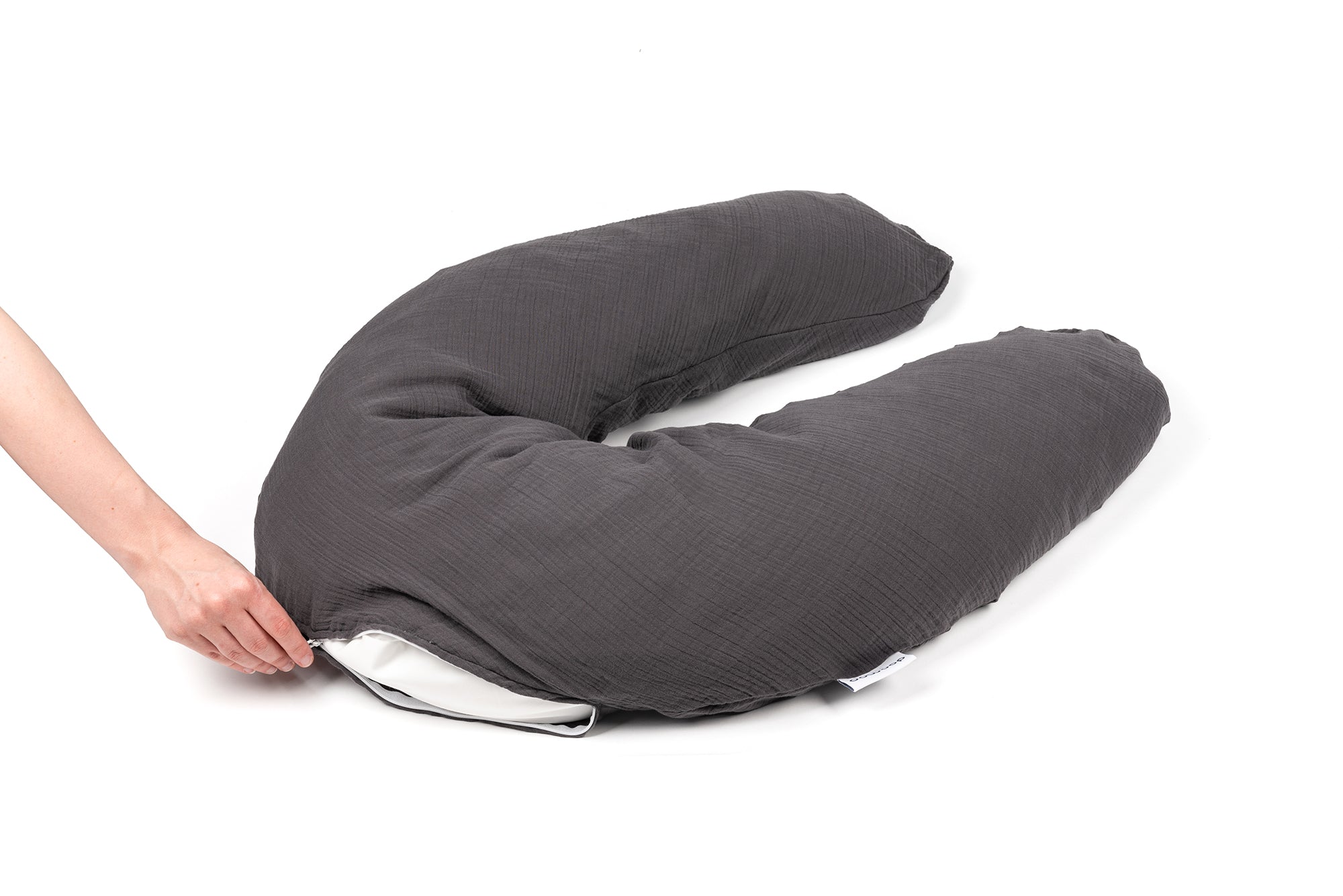 Doomoo Basics Comfy Big Nursing & Pregnancy Pillow — Grey