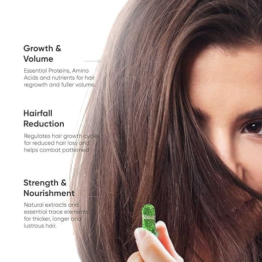 Beautywise Hair Rescue | تقنية مزدوجة المفعول | أحماض أمينية، فيتامينات، معادن، 60 حبة (عبوة واحدة)