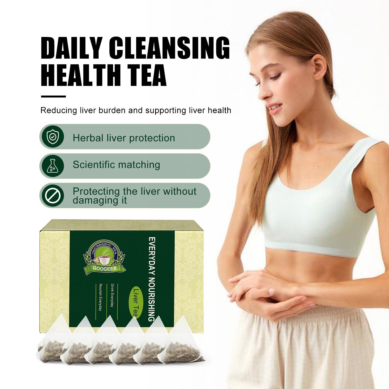 Body Care Tea, Relieves Eye Fatigue, Supports Liver Health, Natural Detox ,6pcs