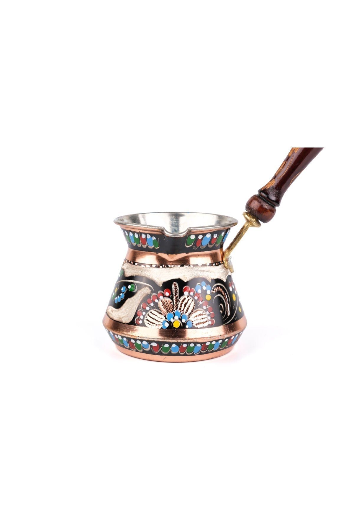 Authentic Hand-Engraved Copper Turkish Coffee Pot - "Tombik" Style - 4 Person Capacity