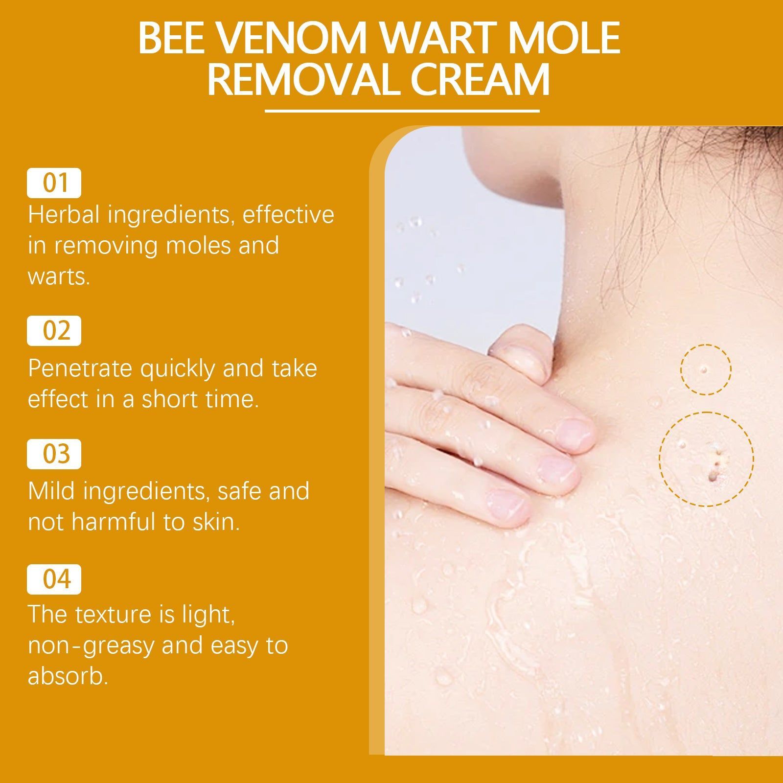 Bee Venom Body Care Cream, Skin Smoothing, Natural Skin Repair, Gentle Cleansing ,30g