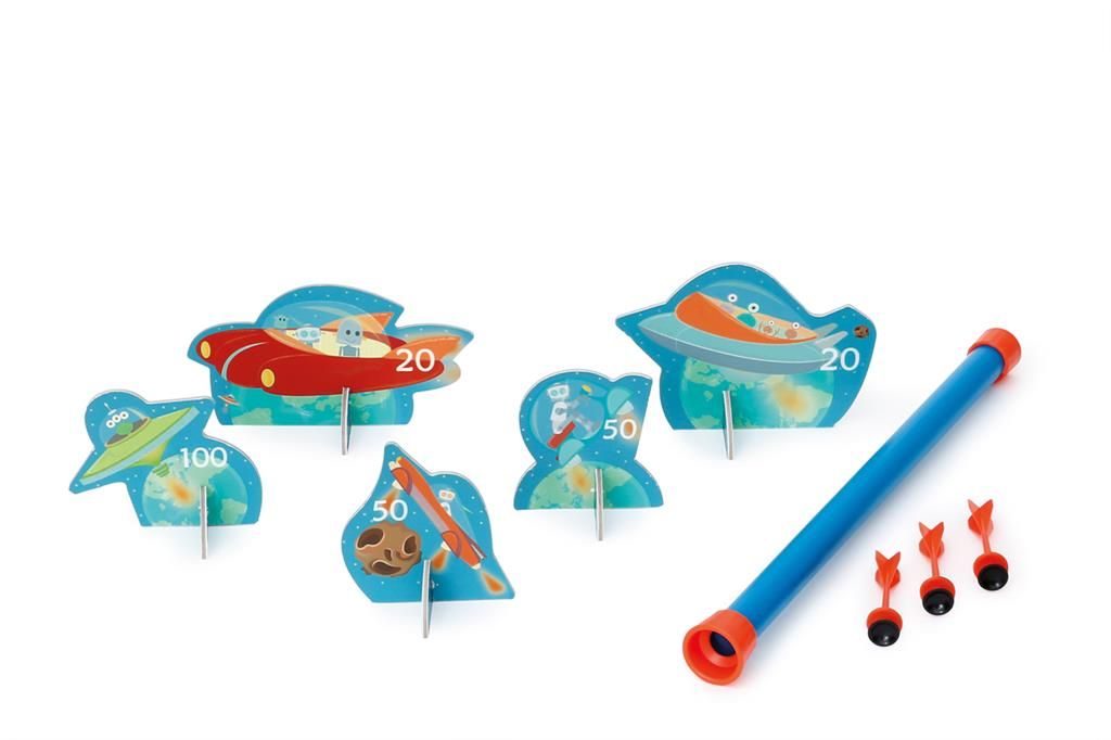 Blowdart Space With 5 Robots And 3 Darts