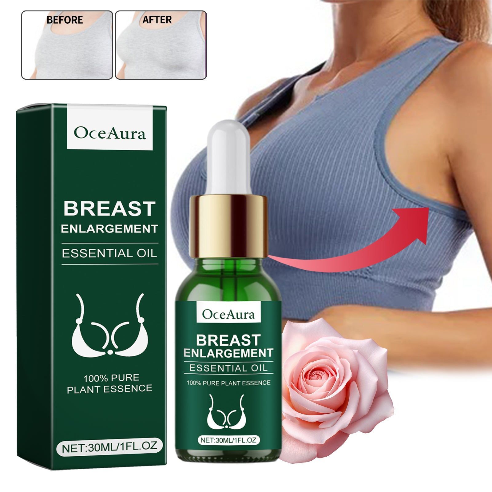 Revitalize Your Chest with Our Nourishing Chest Care Essential Oil, Firm, Smooth, and Enhance Skin Elasticity ,30ml