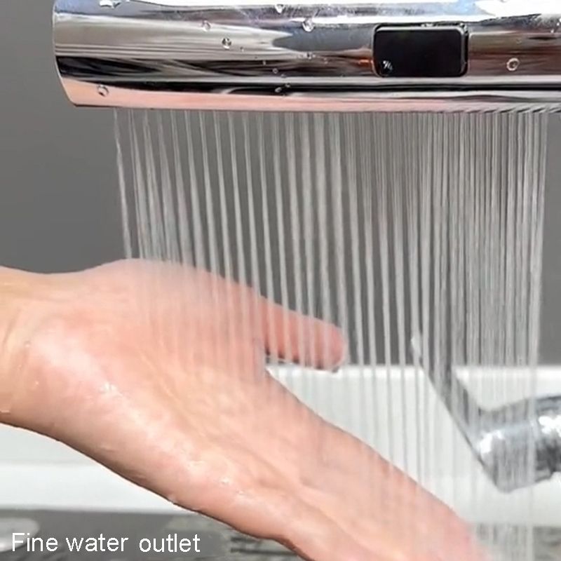 Flying Rain Waterfall Spout Connector Silver