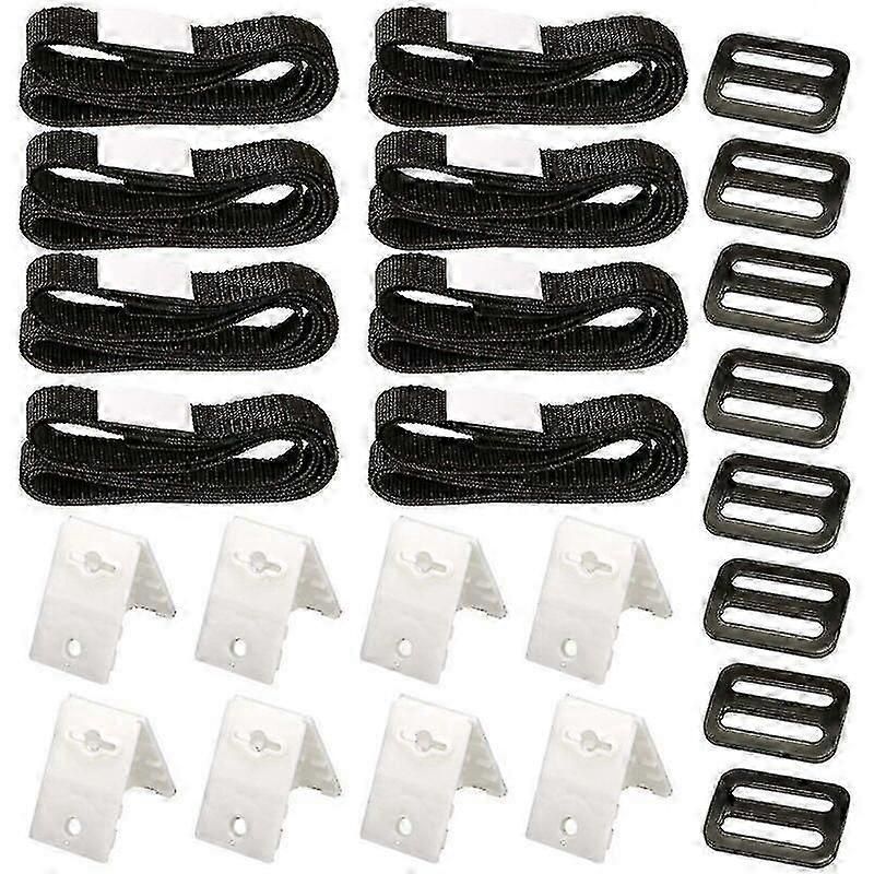 8-Pack Pool Cover Retaining Straps With Clips for Tarpaulins