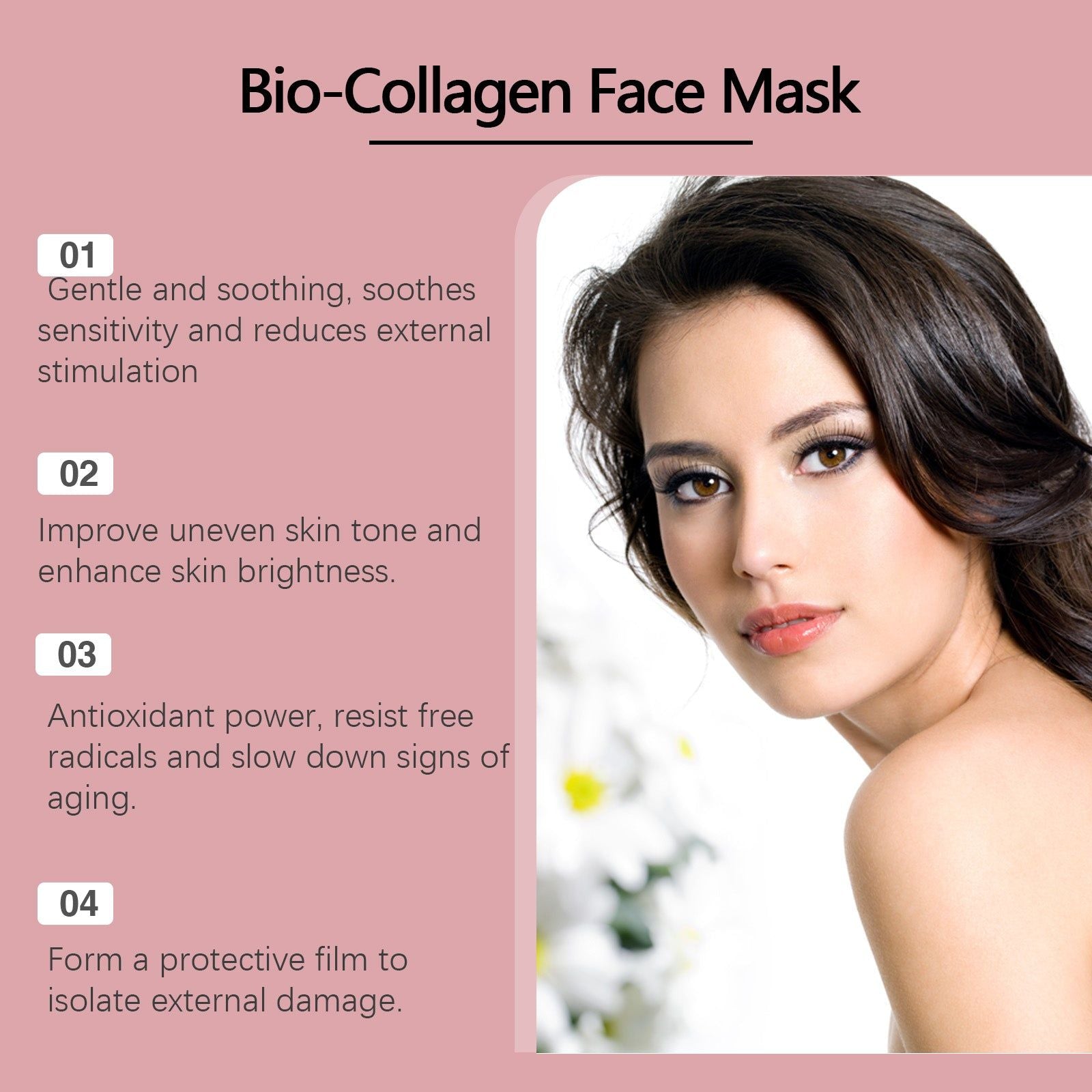Collagen Facial Mask, Hydrating, Brightening, Anti-Aging, Skin Rejuvenation ,1pcs