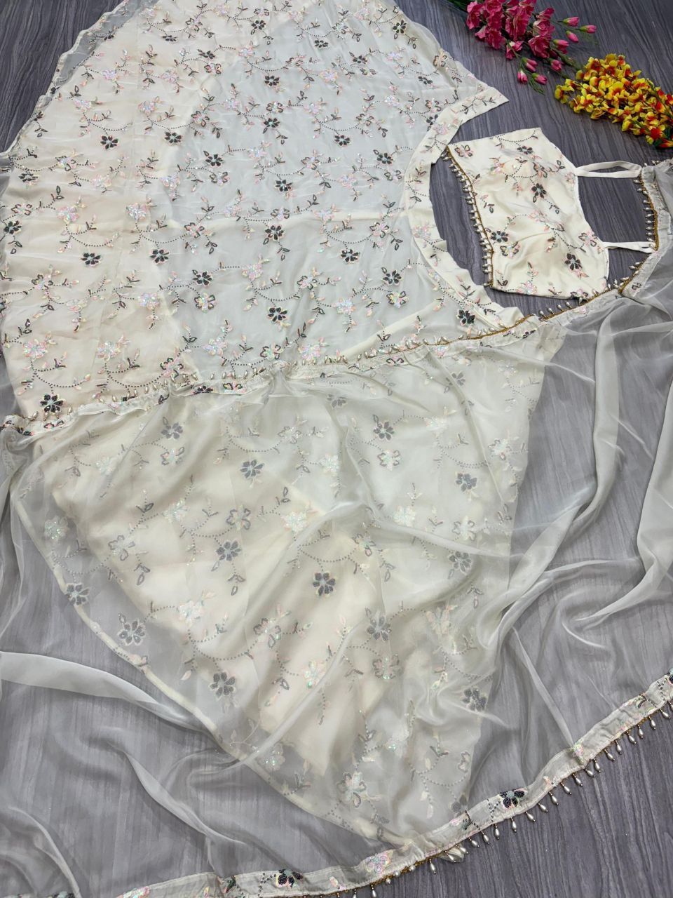 Fab Zone Beautiful Party Wear Lehenga Choli With Thread Embroidery
