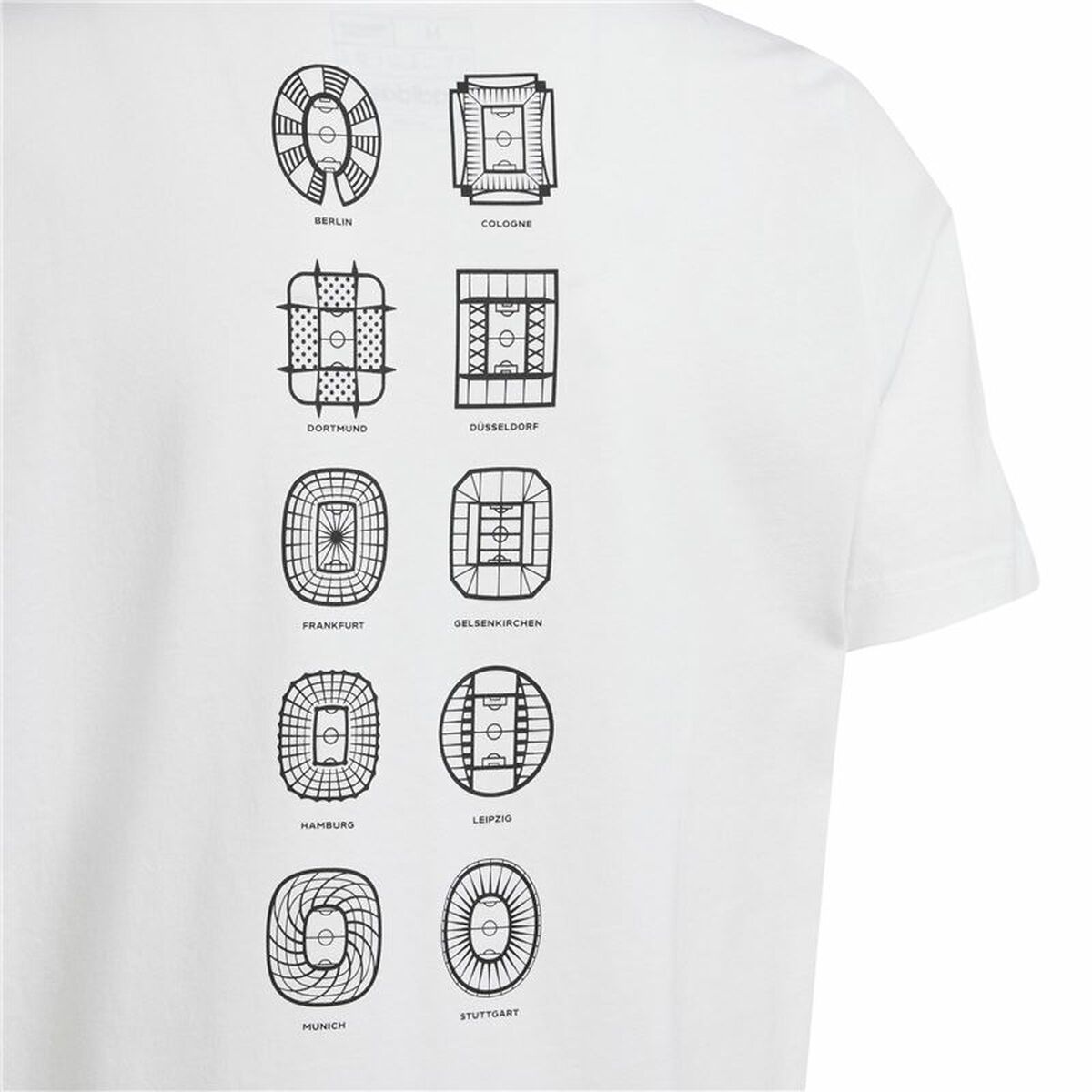 تي شيرت بأكمام قصيرة من أديداس EURO 24 باللون الأبيض