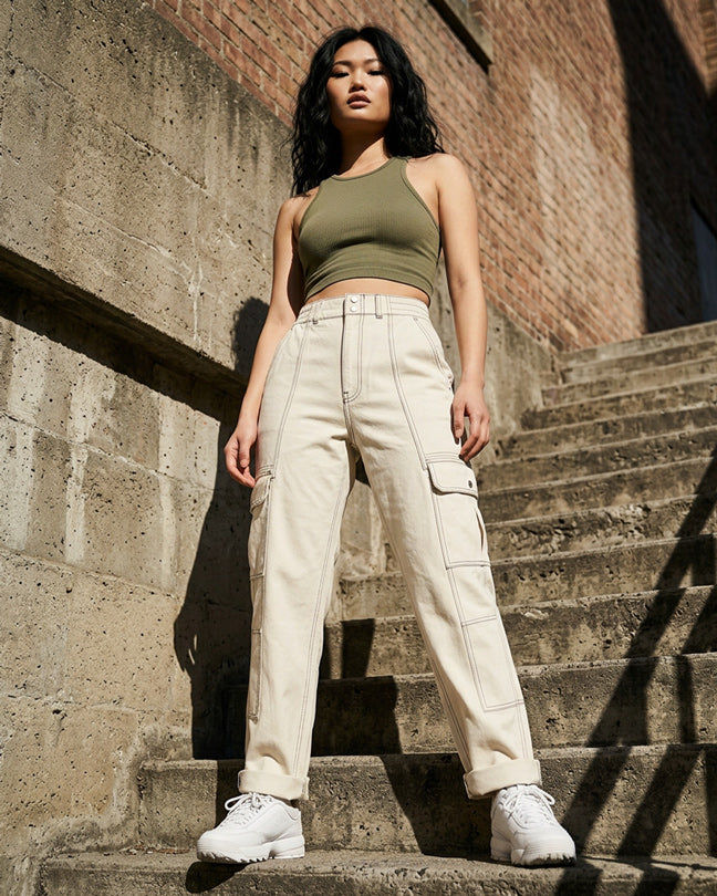 Urban Outfitters white UFO pant