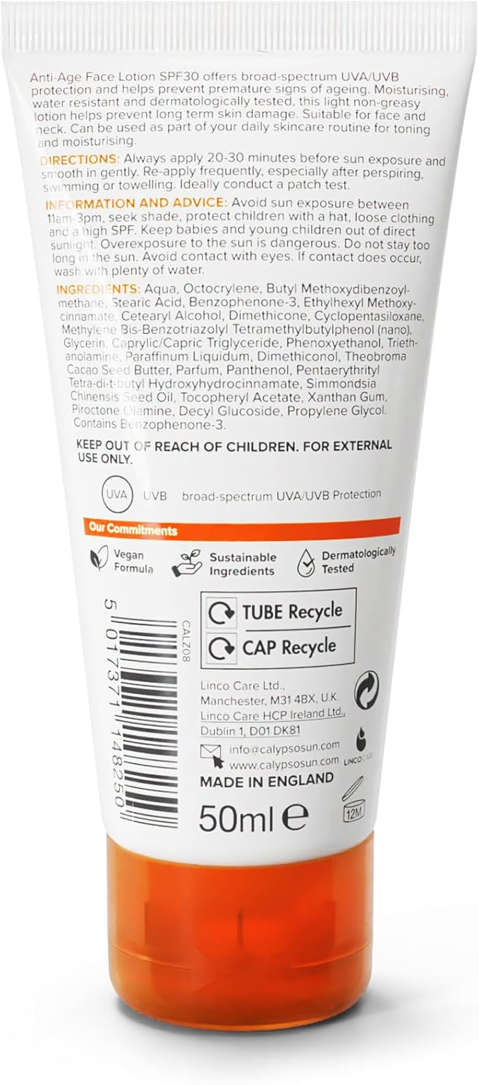 Calypso SPF30 Facial Sun Protection Cream 50 ml