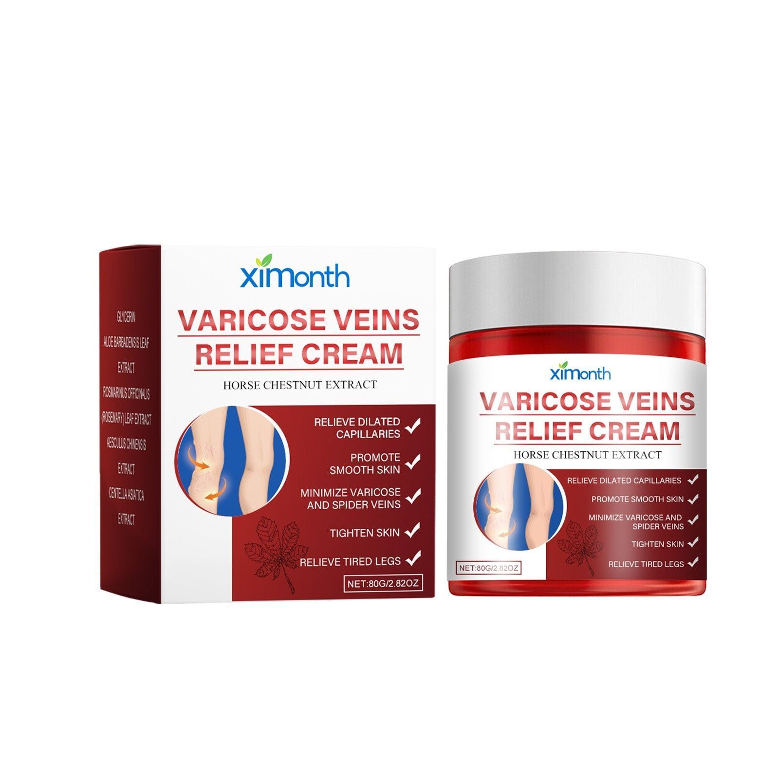 Revitalize Legs with Vein Repair Cream, Relieve Swelling, Improve Skin, Natural Relief ,80g