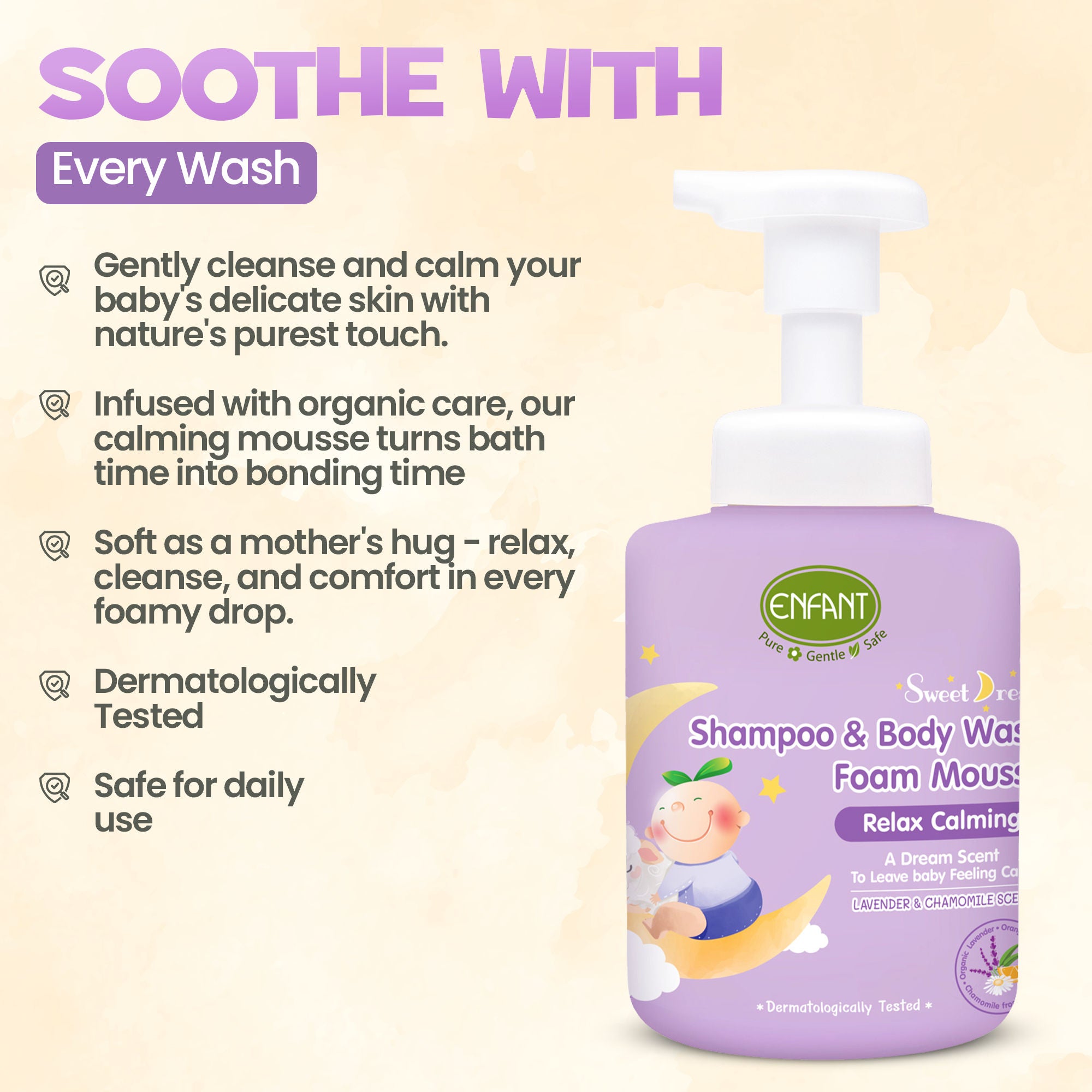 ENFANT Sweet Dream Shampoo & Body Foam Mousse 400ml