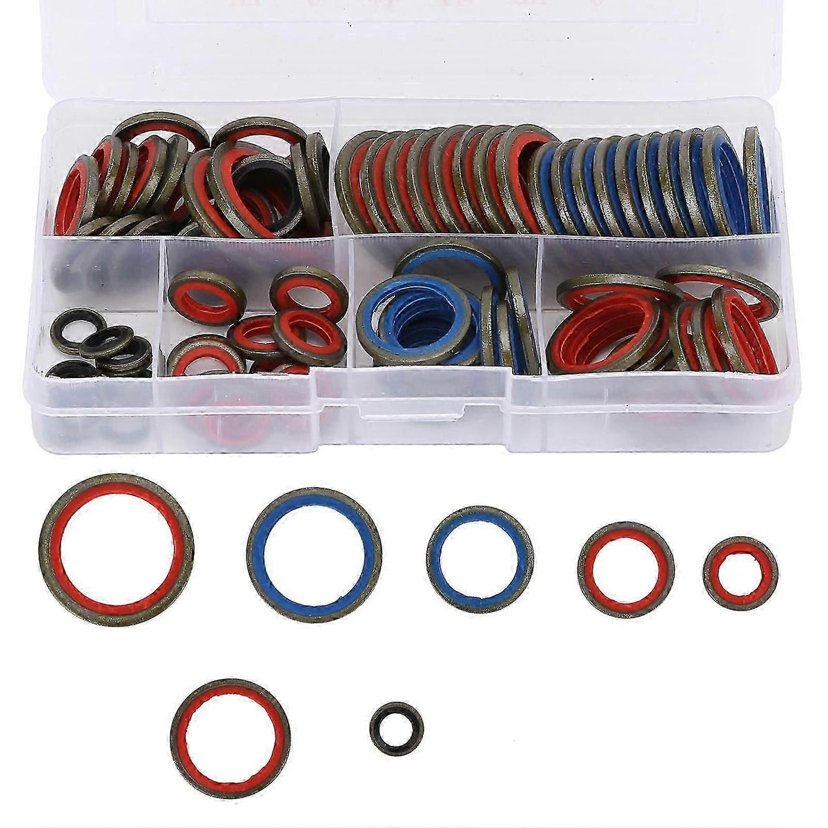 80pcs Sealing Gasket Washer Good Sealing Performance Various Models Oil Heat Corrosion Resistant O?ring Assortment Kits