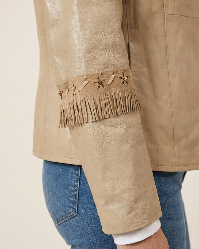 By Carmenzo Vanilla Scoop leather jacket