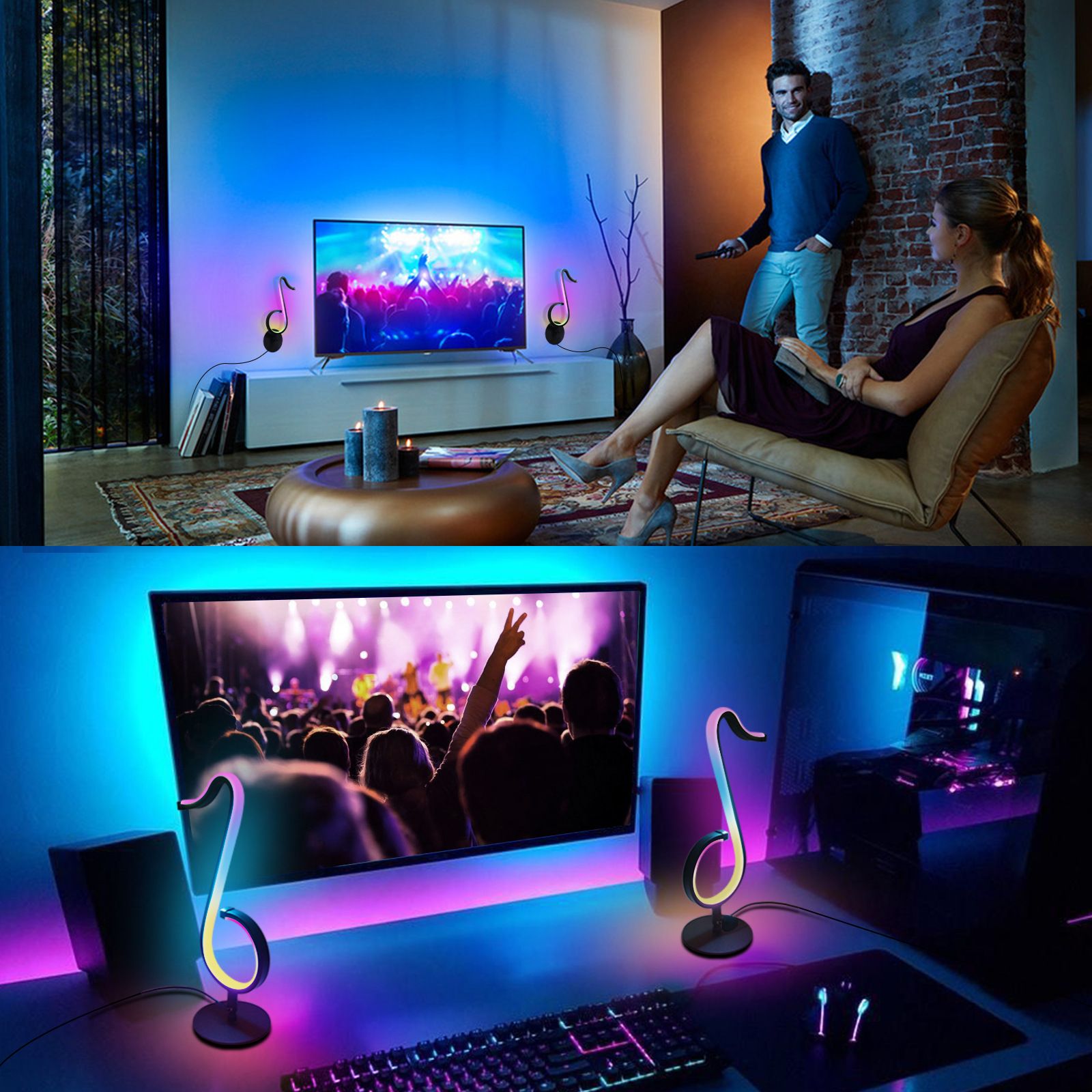 Musical Note Neon Led Night Light Home Decoration 7 Color Lamp Birthday Christmas Gift